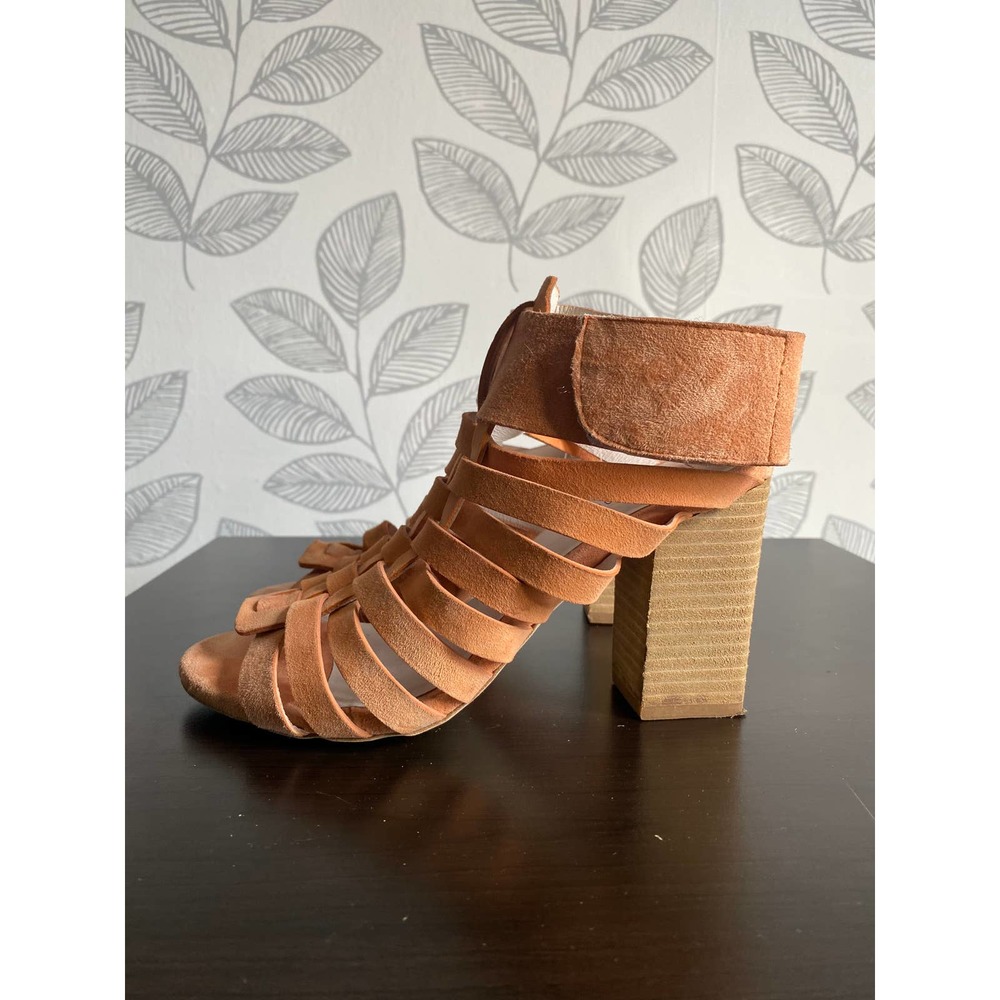 Jeffrey Campbell Anthropologie Sinaloa Suede Block Heel, Size 7